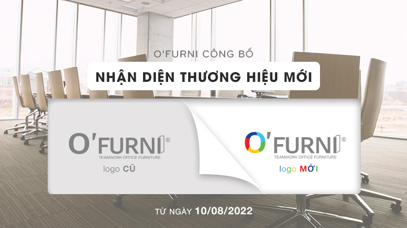 Thay đổi logo và nhận diện thương hiệu O'FURNI