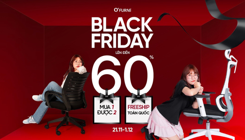 THỜI ĐIỂM VÀNG TÂN TRANG VĂN PHÒNG TIẾT KIỆM ĐẾN 60% - BLACK FRIDAY O’FURNI